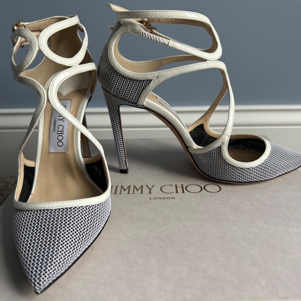 Jimmy Choo シルバー ハイヒール　サンダル　LANCER Jimmy Choo シルバー ハイヒール サンダル LANCER - メルカリ